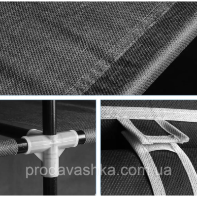 Тканинна шафа для одягу на 3 секції Коричневий тканинний органайзер