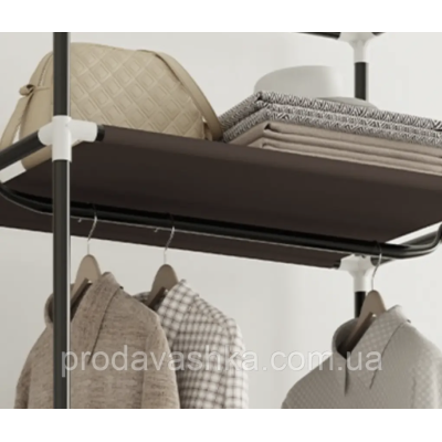 Тканинна шафа для одягу на 3 секції Коричневий тканинний органайзер