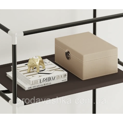 Тканинна шафа для одягу на 3 секції Коричневий тканинний органайзер