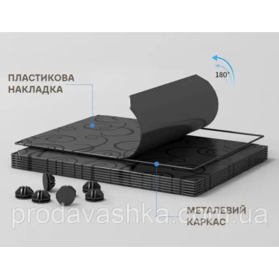 Пластикова шафа для одягу та взуття на 2 секції Чорна органайзер