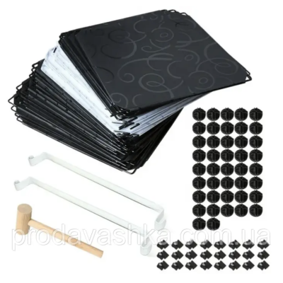 Пластикова шафа для одягу та взуття на 2 секції Чорна органайзер