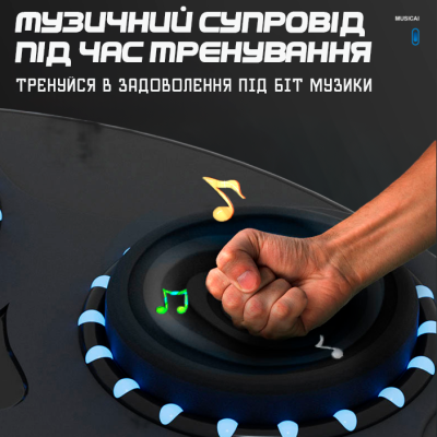 Настінна музична боксерська мішень 40см блютуз інтерактивний тренажер для боксу груша дорослим та дітям з рукавичками для відпрацювання ударів