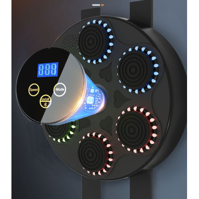 Настінна музична боксерська мішень 40см блютуз інтерактивний тренажер для боксу груша дорослим та дітям з рукавичками для відпрацювання ударів