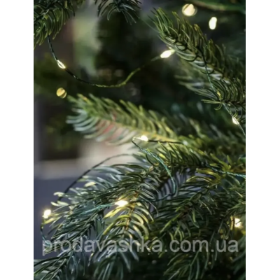 Новорічна світлодіодна гірлянда Крапля роси 100м 1000led від ЮСБ з пультом нитка провод зелений для прикрашання ялинки Золото