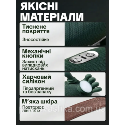 Бездротовий масажер ручки для тіла шиї та плечей м'язовий інфрачервоний масаж 4 головки 3 режими з підігрівом руками
