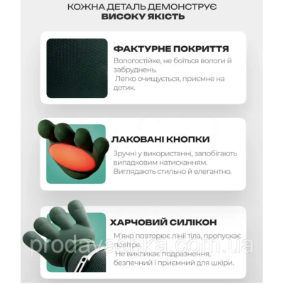 Бездротовий масажер ручки для тіла шиї та плечей м'язовий інфрачервоний масаж 4 головки 3 режими з підігрівом руками