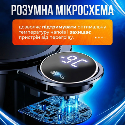 Автомобільний підстаканник з охолодженням та підігрівом тримач напоїв пляшки смарт термокружка для авто від прикурювача Фіолетовий