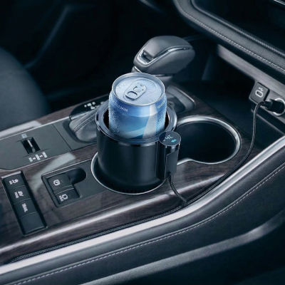 Автомобільний підстаканник з охолодженням та підігрівом тримач напоїв пляшки смарт термокружка для авто від прикурювача Фіолетовий