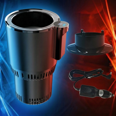 Автомобільний підстаканник з охолодженням та підігрівом тримач напоїв пляшки смарт термокружка для авто від прикурювача Фіолетовий