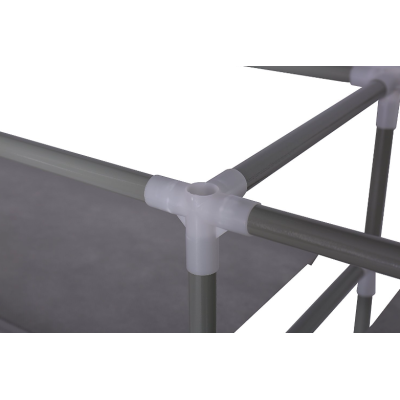 Складна тканинна шафа-органайзер на 2 секції HCX для зберігання речей та взуття T-2712 Сірий