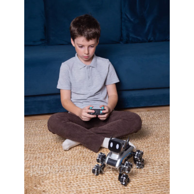 Робот собака інтерактивна іграшка пес на радіокеруванні з пультом та рукою зі звуком та музикою на 8 колесах виконує команди Робот собака інтерактивна іграшка пес на радіокеруванні з пультом та рукою зі звуком та музикою на 8 колесах виконує команди