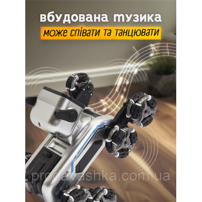 Робот собака інтерактивна іграшка пес на радіокеруванні з пультом та рукою зі звуком та музикою на 8 колесах виконує команди Робот собака інтерактивна іграшка пес на радіокеруванні з пультом та рукою зі звуком та музикою на 8 колесах виконує команди
