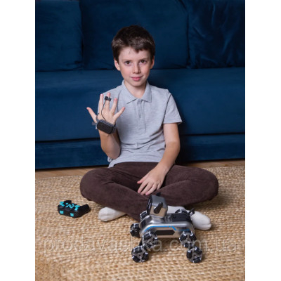 Робот собака інтерактивна іграшка пес на радіокеруванні з пультом та рукою зі звуком та музикою на 8 колесах виконує команди Робот собака інтерактивна іграшка пес на радіокеруванні з пультом та рукою зі звуком та музикою на 8 колесах виконує команди