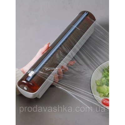 Пластиковий кухонний диспенсер різак харчової плівки фольги настінний тримач для відрізання та зберігання з різаком Пластиковий кухонний диспенсер різак харчової плівки фольги настінний тримач для відрізання та зберігання з різаком