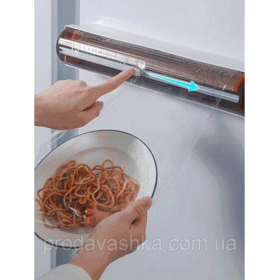 Пластиковий кухонний диспенсер різак харчової плівки фольги настінний тримач для відрізання та зберігання з різаком Пластиковий кухонний диспенсер різак харчової плівки фольги настінний тримач для відрізання та зберігання з різаком