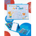 Дитячий художній подарунковий набір для малювання 208 предметів Блакитний з мольбертом фломастери маркери олівці фарби крейди для творчості у кейсі 