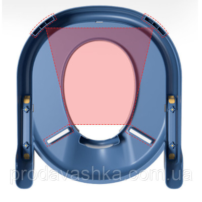 Дитяча приставка до унітазу зі сходами та ручками насадка на стульчак сидіння туалету сходи для дітей Синє Дитяча приставка до унітазу зі сходами та ручками насадка на стульчак сидіння туалету сходи для дітей Синє