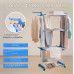 Підлогова складана сушарка для одягу та білизни 3 яруси вертикальна пересувна сушка речей 3-х рівнева