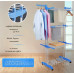Підлогова складана сушарка для одягу та білизни 3 яруси вертикальна пересувна сушка речей 3-х рівнева