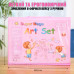 Дитячий художній подарунковий набір для творчості 208 предметів Рожевий з мольбертом у кейсі фломастери маркери олівці фарби крейди для малювання