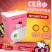 Дитяча електронна скарбничка іграшковий сейф Hello Kitty з відбитком, кодовим замком та купюроприймачем для паперових грошей та монет зі звуковими ефектами