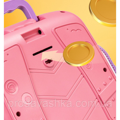 Дитяча електронна скарбничка сейф-рюкзак Hello Kitty з кодовим замком, вібдитком пальця, купюроприймач для паперових грошей монет Рожевий