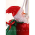 Іграшка Дід Мороз 3шт піднімається сходами 100см Новорічний декор для дому на ялинку фігурка Санта Клаус 20см