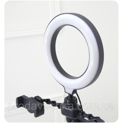 Набір початківця блогера комплект 4 в 1 штатив кільцева LED лампа тримач для телефону та мікрофона селфі відео Набір початківця блогера комплект 4 в 1 штатив кільцева LED лампа тримач для телефону та мікрофона селфі відео