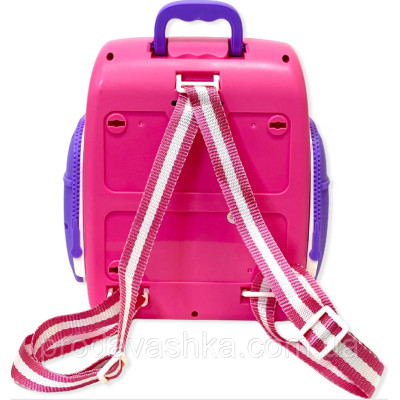 Дитяча електронна скарбничка сейф-рюкзак Анна та Ельза з кодовим замком вібдитком пальця купюроприймач для паперових грошей монет Рожевий