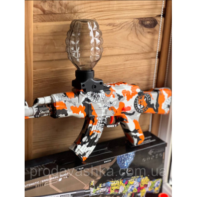 Дитячий гідрогелевий автомат АК-47 стріляє кульками орбіз іграшкова орбізна зброя з глушником водні кулі на акумуляторі Дитячий гідрогелевий автомат АК-47 стріляє кульками орбіз іграшкова орбізна зброя з глушником водні кулі на акумуляторі