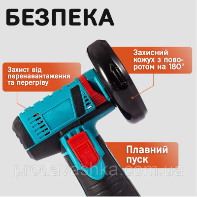 Акумуляторна міні болгарка УШМ 2 АКБ 12V і два абразивні диски Кутова шліфувальна машина турбінка електрична в кейсі