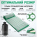 Акупунктурний килимок масажний аплікатор Кузнєцова з валиком подушкою Зелений ортопедичний набір масажер для спини