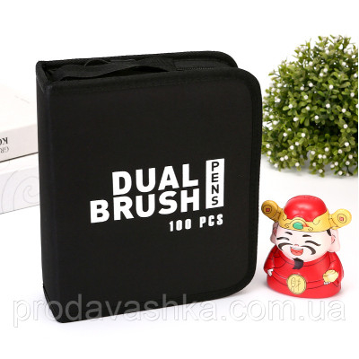 Дитячий набір акварельних маркерів для малювання 100шт художні двосторонні в сумці на водній основі для творчості