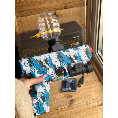 Дитячий гідрогелевий пістолет стріляє кульками орбіз іграшкова орбізна зброя з лазерним прицілом водні кульки на акумуляторі