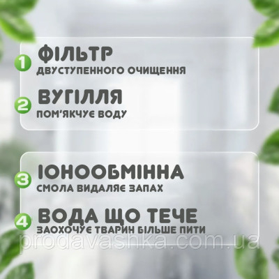 Автоматичний фонтан-годівниця 2 в 1 для домашніх тварин напувалка миска для корму та води живлення ЮСБ для котів та собак