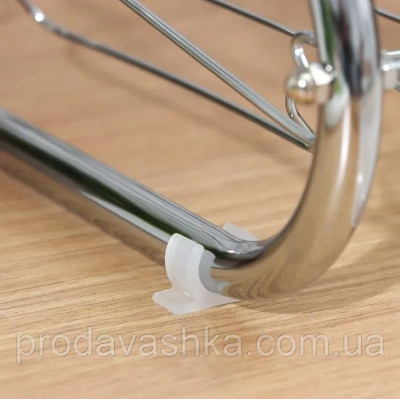 Настільна металева сушарка для зберігання посуду 2 рівня кухонна сушка з нержавіючої сталі двоярусна з піддоном