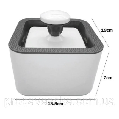 Автоматична напувалка фонтан 2,5л для домашніх тварин з фільтром для вихованців собак та котів фонтанчик ЮСБ для води