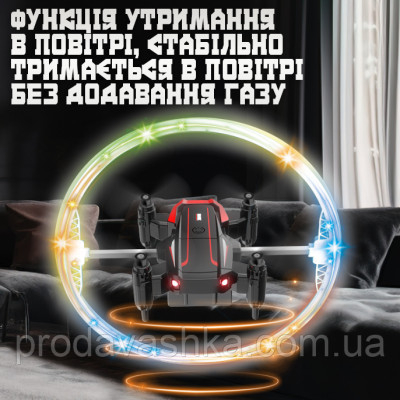 Дитячий трюковий дрон на радіокеруванні BK2 квадрокоптер з RGB світлодіодним підсвічуванням поворотом та зависанням Дитячий трюковий дрон на радіокеруванні BK2 квадрокоптер з RGB світлодіодним підсвічуванням поворотом та зависанням
