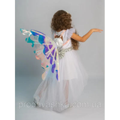 Дитячі крила метелика подарунок для дівчинки феї світлодіодні на лямках з функцією руху та музикою для костюма Різнокольорові