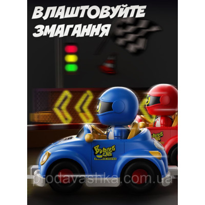 Дитячий набір 2 картинг машинки на радіокеруванні іграшкові ігрові автомобілі з пультом керування катапультування звук світло