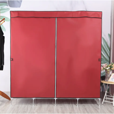 Тканинна шафа органайзер на 4 секції Storage Wardrobe 28165 складна шафа для речей та взуття Коричневий