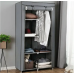 Тканинна шафа органайзер на 2 секції Storage Wardrobe 68110 складна шафа для речей та взуття Чорний