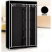 Тканинна шафа органайзер на 2 секції Storage Wardrobe 68110 складна шафа для речей та взуття Чорний
